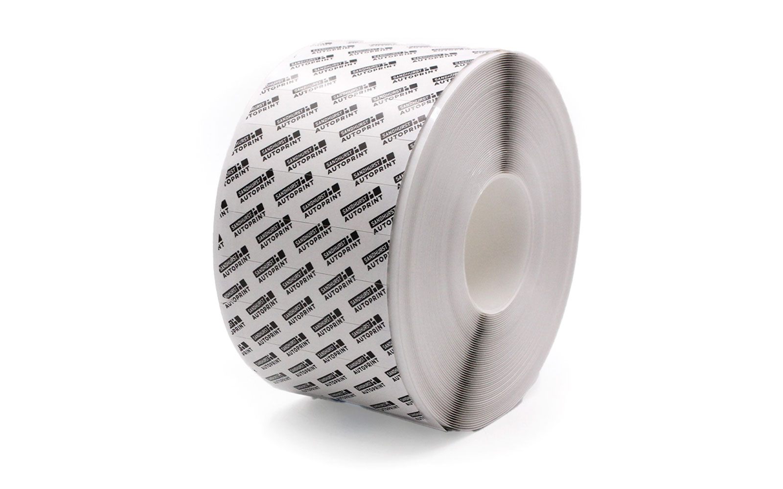 A roll of Sandhurst Autoprint branded adhesive pad tape